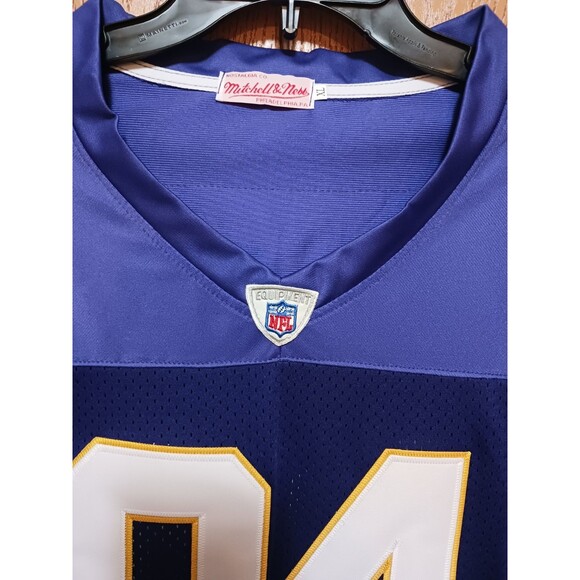 Randy Moss (Mitch/Ness)-(Vikings)-(1998)-(Jersey)-(Purple)-(New Cond.)-(XL)-$95 - Picture 11 of 15